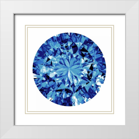Shine On in Blue White Modern Wood Framed Art Print with Double Matting by Tatum, Jan