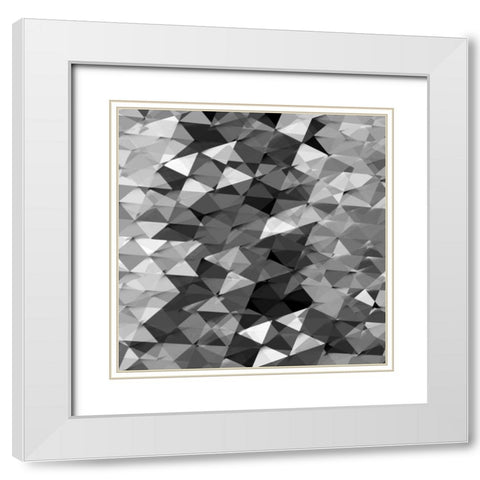 Geometric Squared II White Modern Wood Framed Art Print with Double Matting by Tatum, Jan