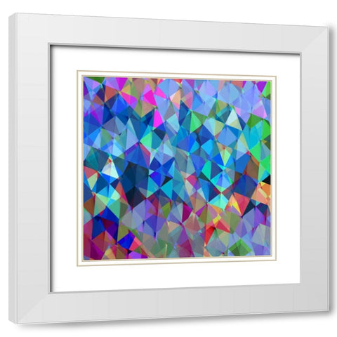 Geometric Squared IV White Modern Wood Framed Art Print with Double Matting by Tatum, Jan