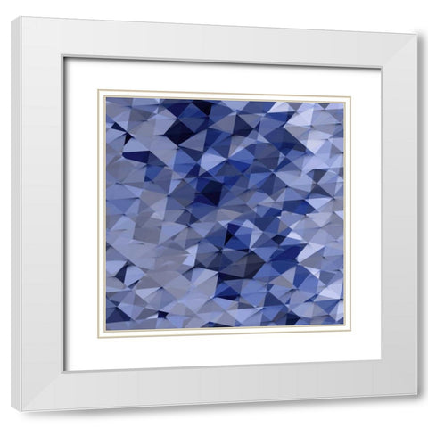 Geometric Squared VI White Modern Wood Framed Art Print with Double Matting by Tatum, Jan
