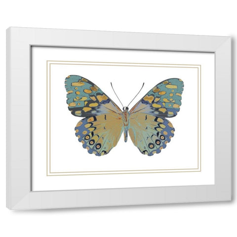 Butterfly in Amethyst II White Modern Wood Framed Art Print with Double Matting by Bosco, Julia