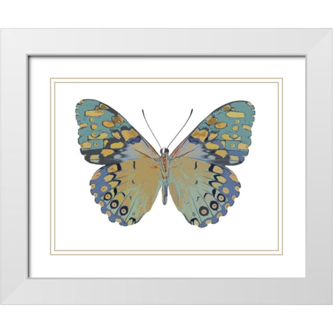 Butterfly in Amethyst II White Modern Wood Framed Art Print with Double Matting by Bosco, Julia