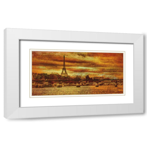 Remembering Paris White Modern Wood Framed Art Print with Double Matting by Casey, Julia