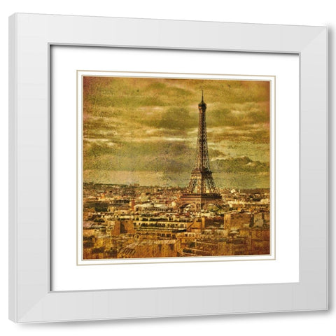 Letters from Paris White Modern Wood Framed Art Print with Double Matting by Casey, Julia