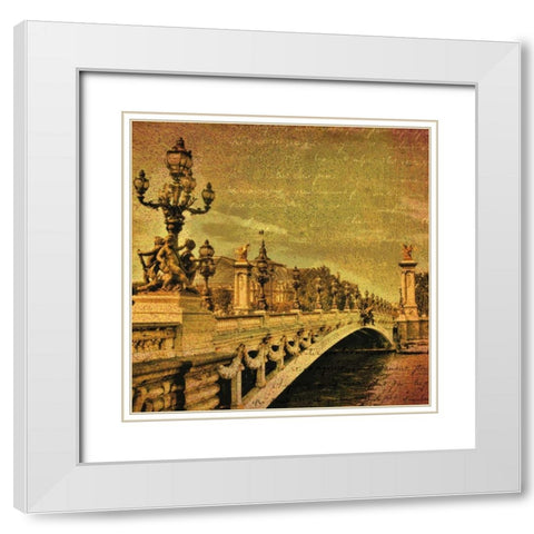 Paris Romance White Modern Wood Framed Art Print with Double Matting by Casey, Julia