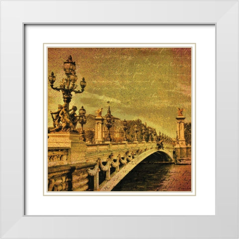 Paris Romance White Modern Wood Framed Art Print with Double Matting by Casey, Julia
