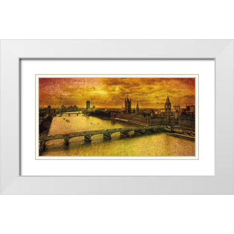 Remembering London White Modern Wood Framed Art Print with Double Matting by Casey, Julia