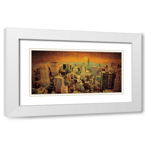 Remembering New York White Modern Wood Framed Art Print with Double Matting by Casey, Julia