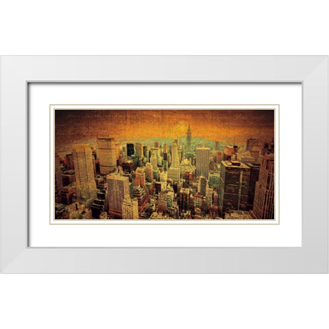 Remembering New York White Modern Wood Framed Art Print with Double Matting by Casey, Julia