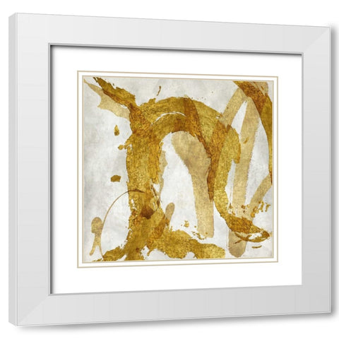 Jubilant I White Modern Wood Framed Art Print with Double Matting by Davila, Jordan