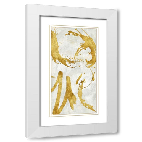 Exuberant II White Modern Wood Framed Art Print with Double Matting by Davila, Jordan