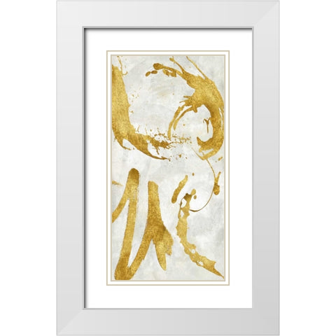 Exuberant II White Modern Wood Framed Art Print with Double Matting by Davila, Jordan