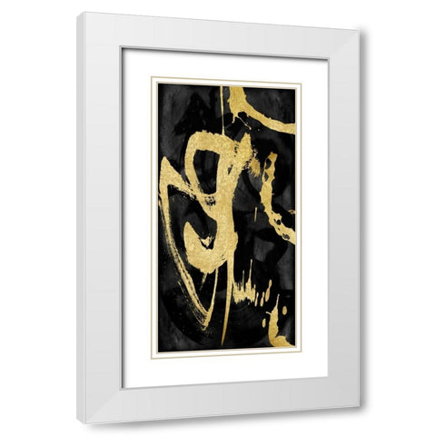 Rambunctious II White Modern Wood Framed Art Print with Double Matting by Davila, Jordan