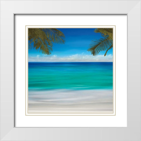 Paradise I White Modern Wood Framed Art Print with Double Matting by Bailey, Jennifer