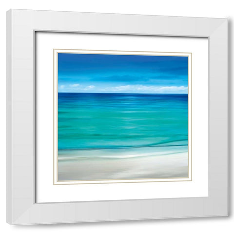Paradise II White Modern Wood Framed Art Print with Double Matting by Bailey, Jennifer