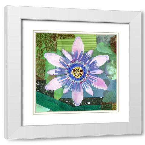 Passion Flower II White Modern Wood Framed Art Print with Double Matting by McGee, Jenny