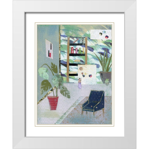 Artists Studio White Modern Wood Framed Art Print with Double Matting by McGee, Jenny