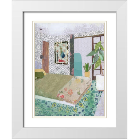 BoHo Room White Modern Wood Framed Art Print with Double Matting by McGee, Jenny