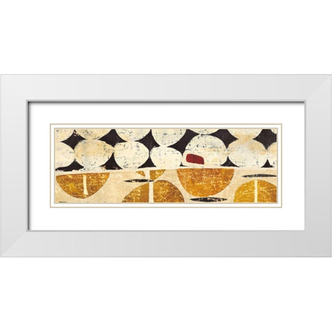 Origins I White Modern Wood Framed Art Print with Double Matting by Graham, John