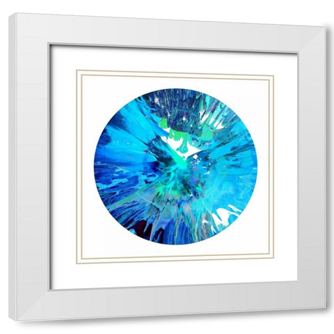 Circular Motion I White Modern Wood Framed Art Print with Double Matting by Evans, Josh