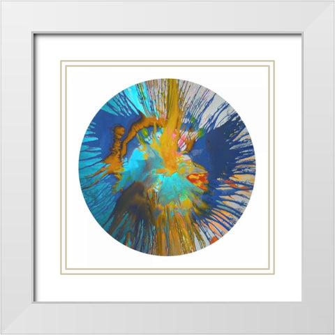Circular Motion II White Modern Wood Framed Art Print with Double Matting by Evans, Josh