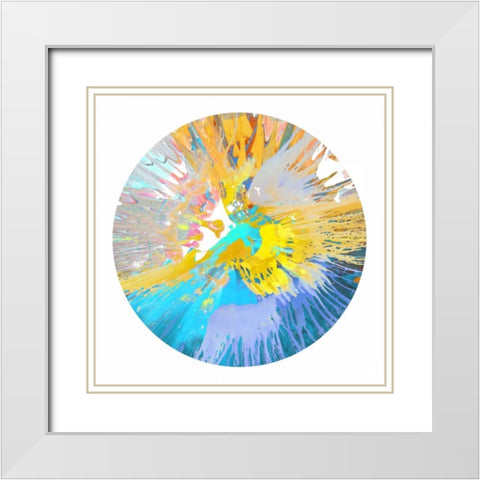 Circular Motion VI White Modern Wood Framed Art Print with Double Matting by Evans, Josh