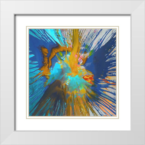 Not Shy V White Modern Wood Framed Art Print with Double Matting by Evans, Josh