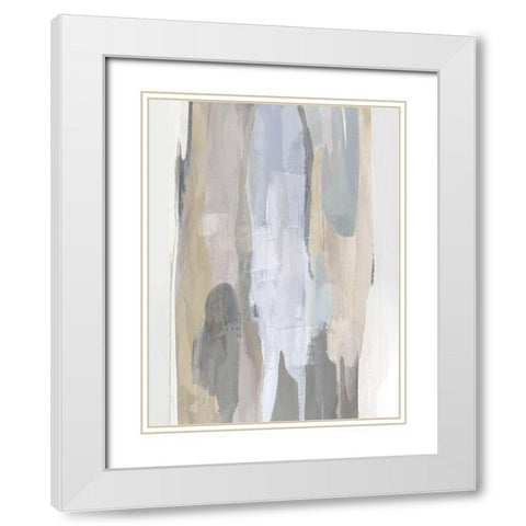Converge Gray II White Modern Wood Framed Art Print with Double Matting by Hanson, Jackie