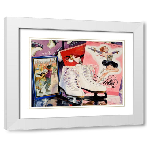 Ice Follies White Modern Wood Framed Art Print with Double Matting by Koenig, Judy