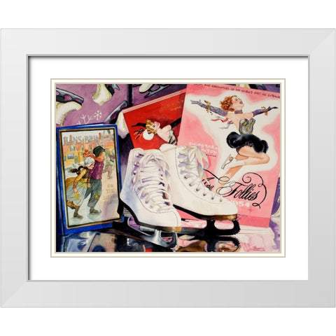 Ice Follies White Modern Wood Framed Art Print with Double Matting by Koenig, Judy