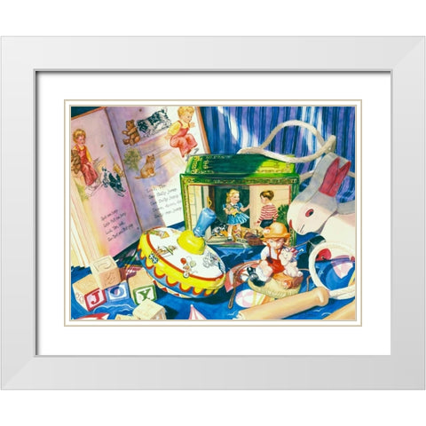 Jump White Modern Wood Framed Art Print with Double Matting by Koenig, Judy