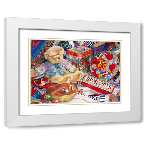 Topsy-Turvy White Modern Wood Framed Art Print with Double Matting by Koenig, Judy