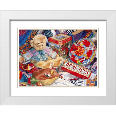 Topsy-Turvy White Modern Wood Framed Art Print with Double Matting by Koenig, Judy