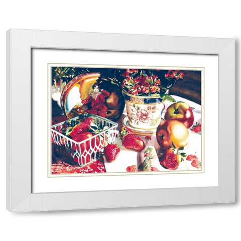 Dolce Rosa White Modern Wood Framed Art Print with Double Matting by Koenig, Judy