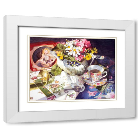 Morning light White Modern Wood Framed Art Print with Double Matting by Koenig, Judy