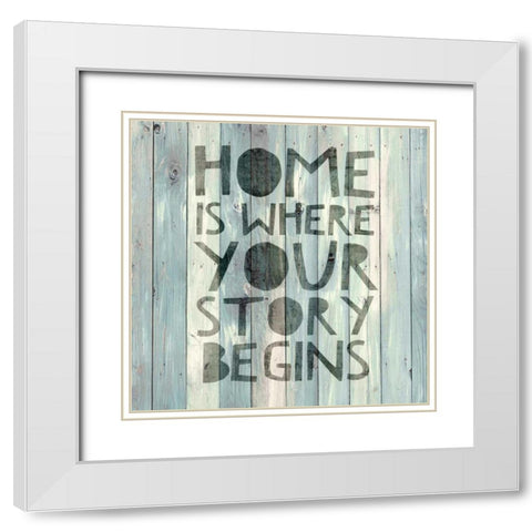 Home is Where â€¦ White Modern Wood Framed Art Print with Double Matting by MacDowell, Jamie