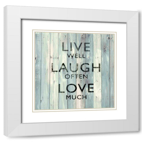Live Well White Modern Wood Framed Art Print with Double Matting by MacDowell, Jamie