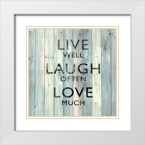 Live Well White Modern Wood Framed Art Print with Double Matting by MacDowell, Jamie