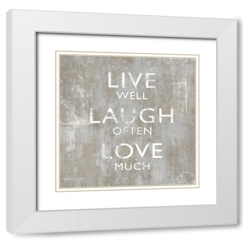 Live Well White Modern Wood Framed Art Print with Double Matting by MacDowell, Jamie