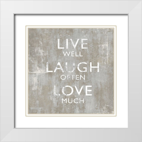 Live Well White Modern Wood Framed Art Print with Double Matting by MacDowell, Jamie