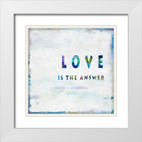 Love Is The Answer In Color White Modern Wood Framed Art Print with Double Matting by MacDowell, Jamie