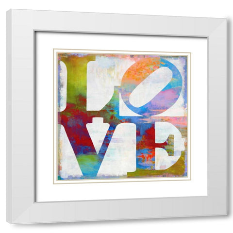 Love In Color White Modern Wood Framed Art Print with Double Matting by MacDowell, Jamie