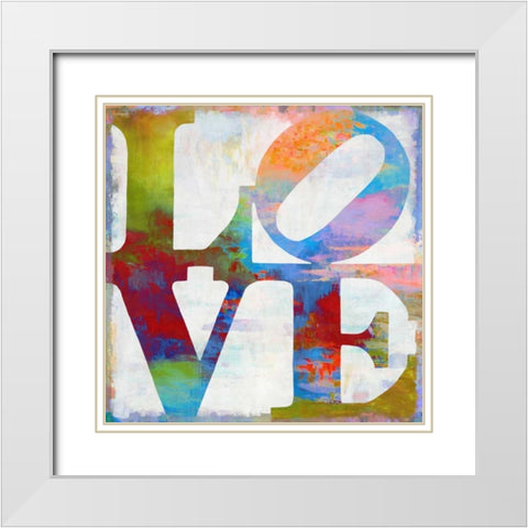 Love In Color White Modern Wood Framed Art Print with Double Matting by MacDowell, Jamie