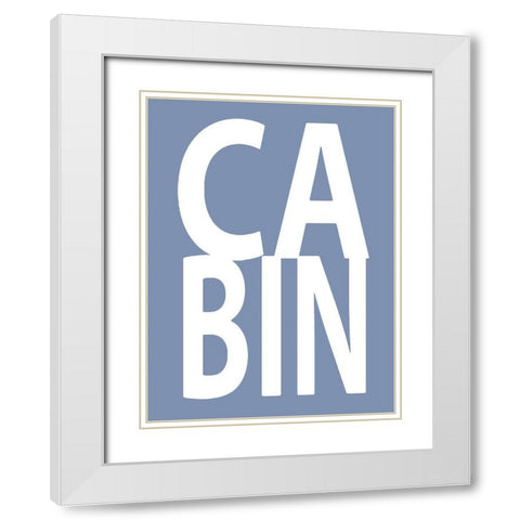 Cabin Blue White Modern Wood Framed Art Print with Double Matting by MacDowell, Jamie