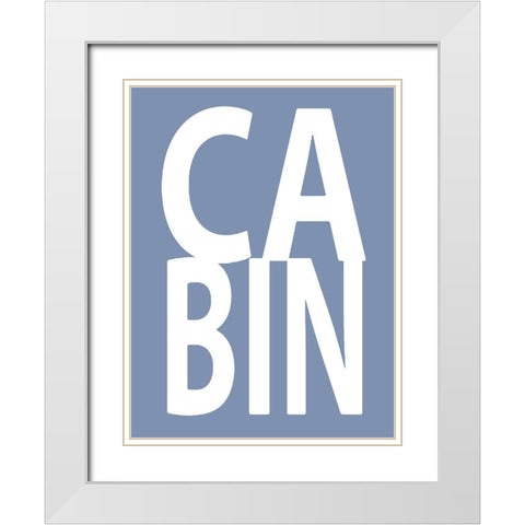 Cabin Blue White Modern Wood Framed Art Print with Double Matting by MacDowell, Jamie