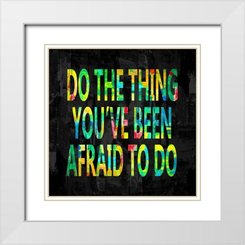 Do the Thing in Color White Modern Wood Framed Art Print with Double Matting by MacDowell, Jamie