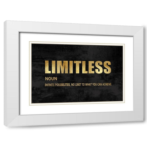 Limitless in Gold White Modern Wood Framed Art Print with Double Matting by MacDowell, Jamie