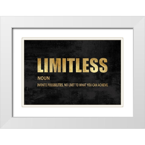 Limitless in Gold White Modern Wood Framed Art Print with Double Matting by MacDowell, Jamie