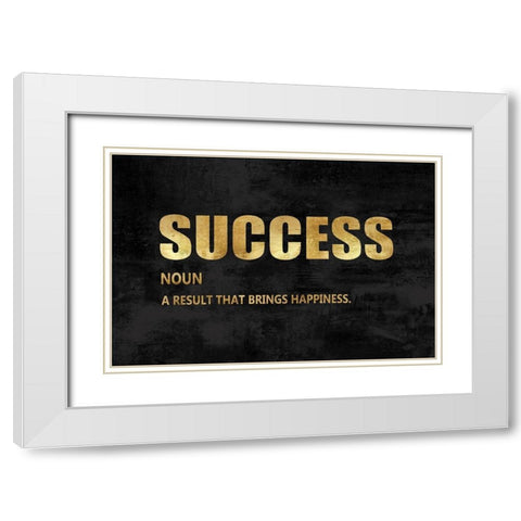 Success in Gold White Modern Wood Framed Art Print with Double Matting by MacDowell, Jamie