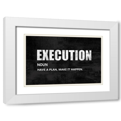 Execution on Black White Modern Wood Framed Art Print with Double Matting by MacDowell, Jamie
